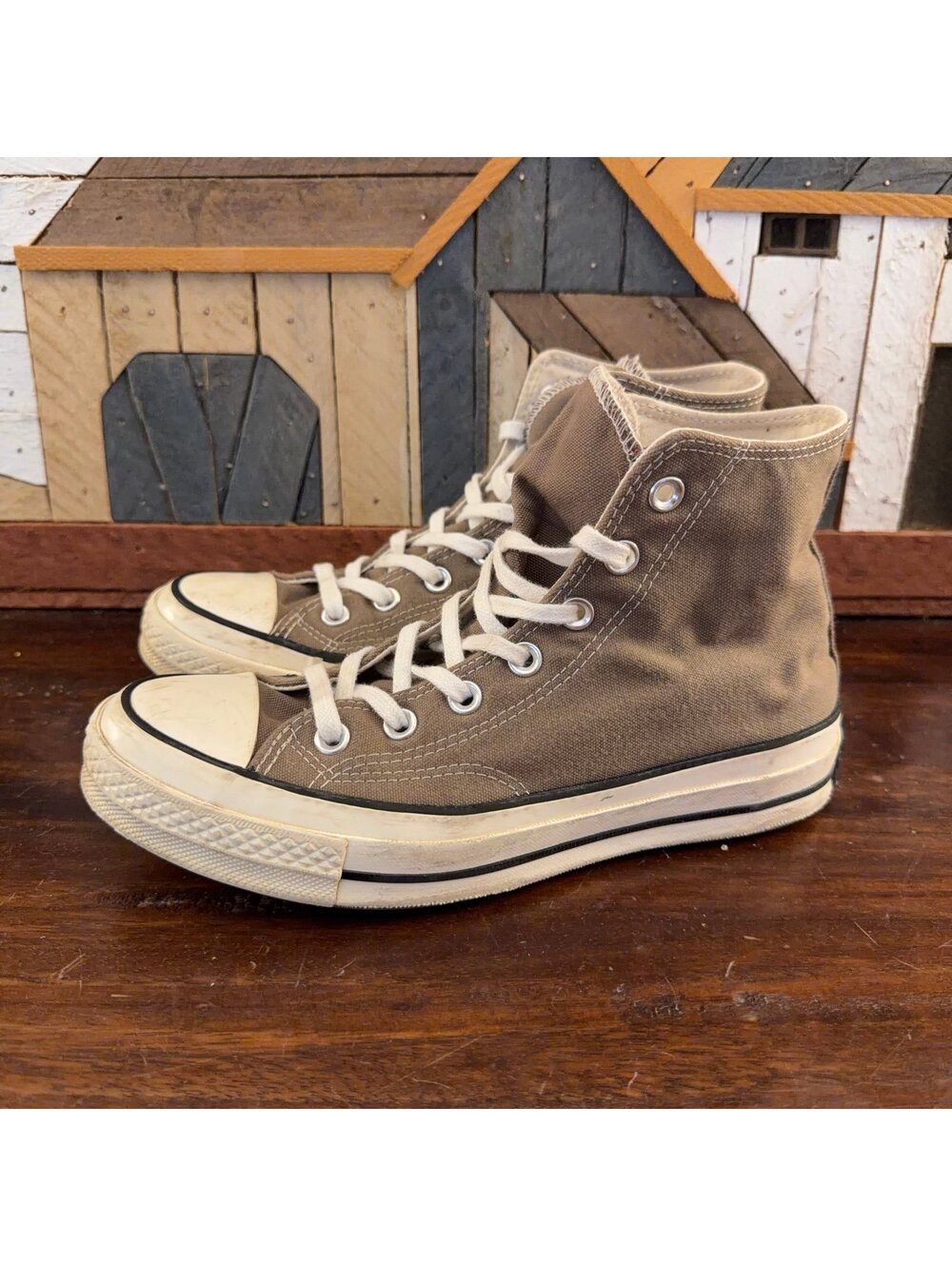 Converse Chuck 70 High Top Sneakers Desert Cargo Khaki Men 6 Women 8 Unisex